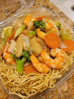 Prawn Chow Mein,  crispy noodles