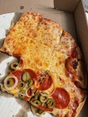 Only toppings on half?! What gives?