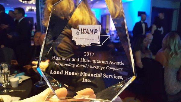 LHFS is honored to receive the WAMP Humanitarian & Business Leadership Gala award for Outstanding Mortgage Company of the year!