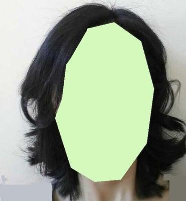 My mother's once beautiful hair is now a choppy mess! Her hair is naturally straight. The random curls are from their 'styling'