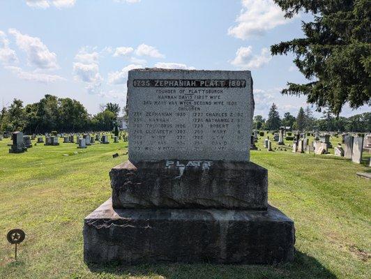 Founder of Plattsburgh at Riverside Cemetery, Plattsburgh