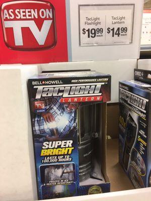 6/14/17. Wednesday morning. As Seen On TV product TacLight Lantern!! 1/2 price. $7.50!! Heck Yeah!! Sold!!