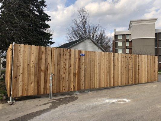 Western red cedar fence and gate