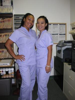 Friendly, smiling staff! Maiya and Savannah dental assistants!