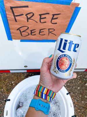 Free beer while you wait!!