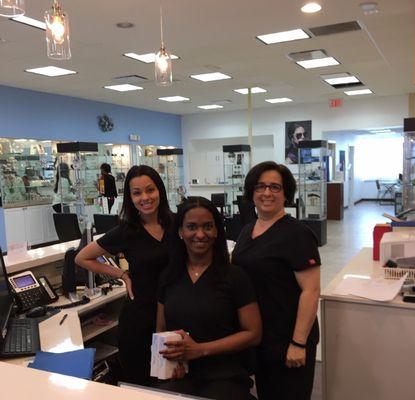 Our front desk personnel. Yaima, Christelle and Maidole.