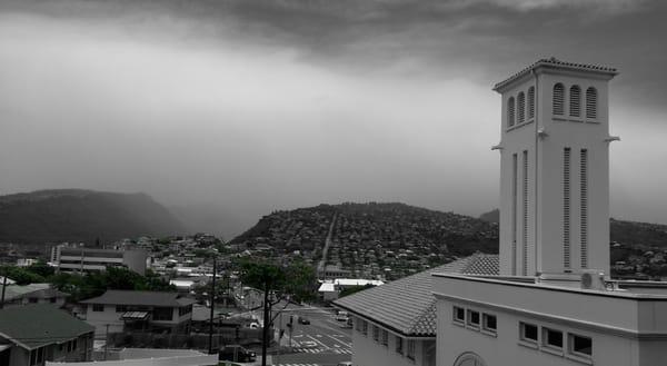 View from Puu O Kaimuki - overlooking Koko Head Avenue in Kaimuki.