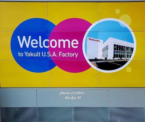 Welcome Greeting at Yakult U.S.A. Factory.  Fountain Valley, CA.  - December, 2024