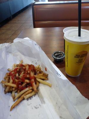 Fries and lemonade