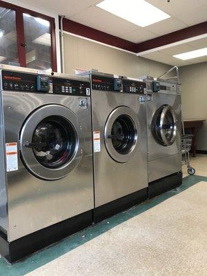 You can also do your laundry here.  The machines take ATM cards.