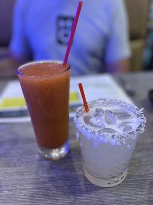 strawberry margarita and best coconut margarita you can find