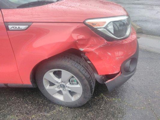 This is a picture of my damaged vehicle