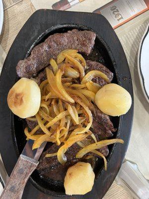 Top Sirloin with Rice, Beans and French Fries