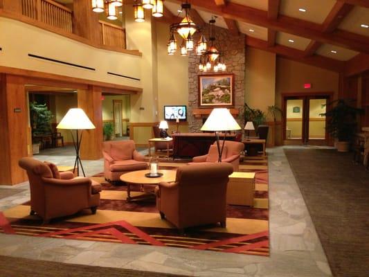 Marriott Grand Residence lobby near the front entrance.