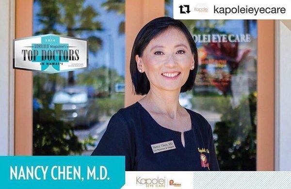 Our amazing medical director, Dr. Nancy Chen, was featured in Honolulu Magazine's Top Doctors! What an achievement! Way to go, Dr. Chen!