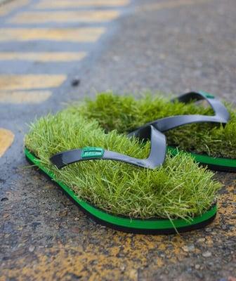 Grass Sandals. Ridiculous.