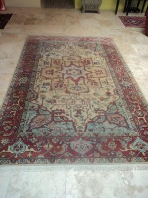 We clean area rugs