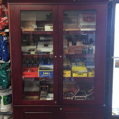 This is Reach in Humidor that holds over 15+ brands of fine cigars.