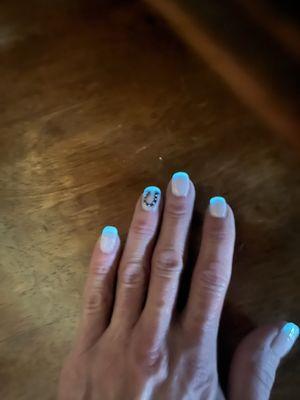 Hand drawn horse shoe and glow in the dark tips