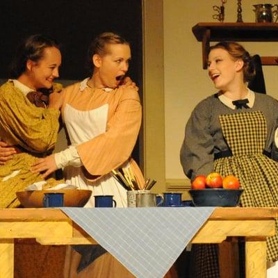 (L to R) KC Burke, Millie Ann Shipe and Carolyn Christensen in "All for the Union"