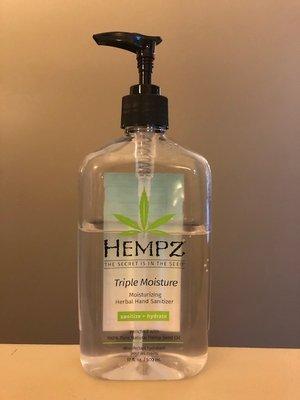 Our amazing HEMPZ Triple Moisture herbal hand sanitizer will keep your hands sanitized and moisturized at the same time.