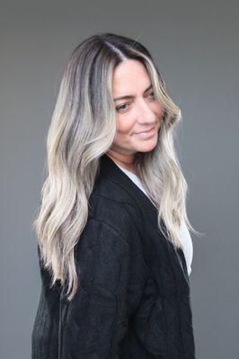 Icy blonde highlights