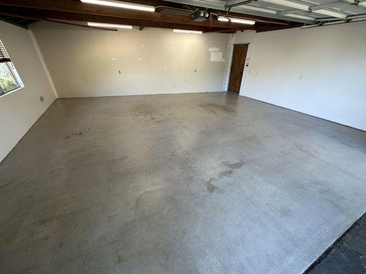 Grind and seal garage floor