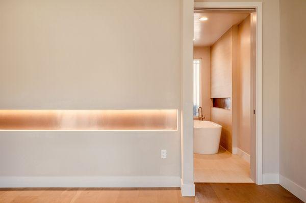 Looking from Master bedroom to Master Bathroom  Contemporary / Modern minimalism