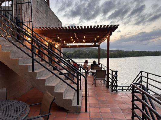 Outdoor dining area.