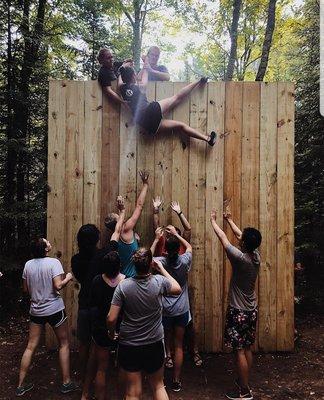 Challenge wall at Honey Rock.