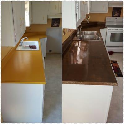 new life with a reflector epoxy counter-top