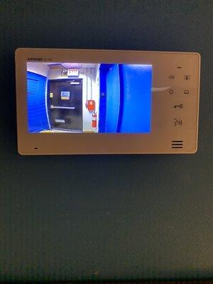 Video intercom installed for freight entrance