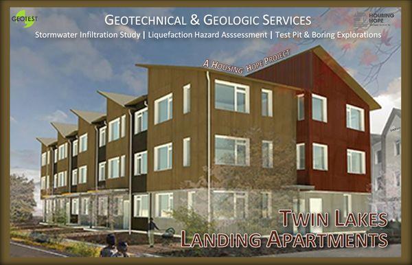 GeoTest provided geotechnical services for the construction of the Twin Lakes Landing Apartments in Marysville, WA.