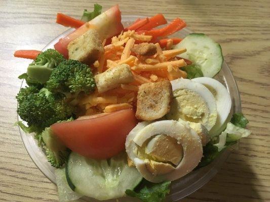 Salad bar creation. Salad bar is included with Steak, Seafood, Chicken & Shrimp menu selections.