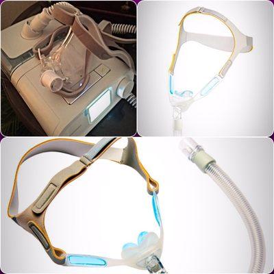 CPAP Tube connector pivots tangle-free for side sleepers that flip a lot like me lol: total unit w/humidifier less than 7lbs w/travel bag.