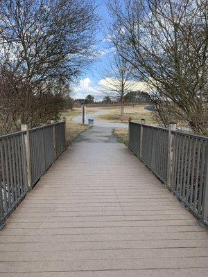 Pier by small lake