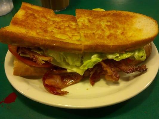 BLT on upside down grilled Italian