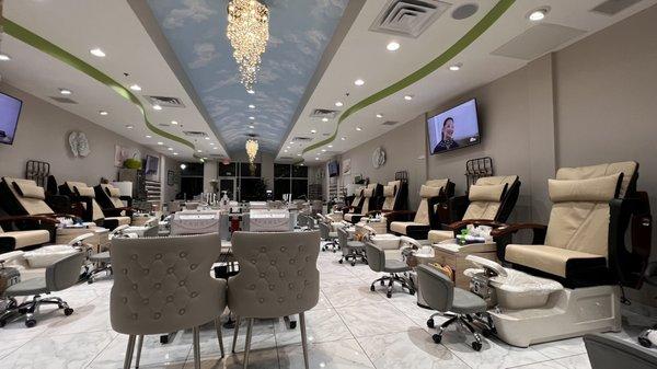 Hello,  please come and enjoy the all new upgrade furnitures and pedicure chair in the salon.  Wa can't wait to serve you.  Thanks