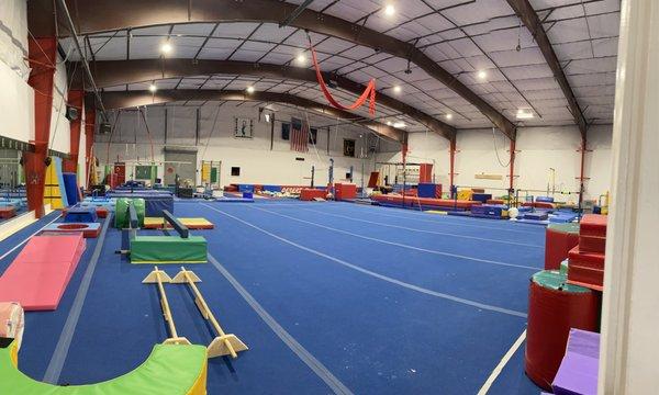 North Location (950 S. Cimarron Rd.): preschool gymnastics, recreational girls and boys gymnastics, ninja, and cheer