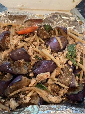 29. Spicy Eggplant with Ground chicken