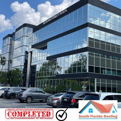 South Florida Roofing just finished Morgan Stanley building. We stand by our work!