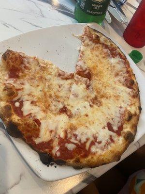 Kids cheese pizza with a really great crust