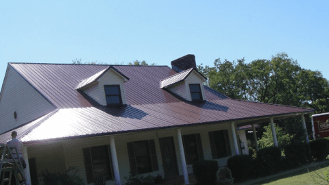 Metal roof installation