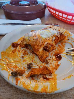 Enchilada was huge & homemade & delish