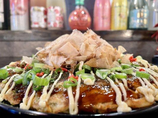 Okonomiyaki: Japanese style savory pancake...(Tuesdays only)