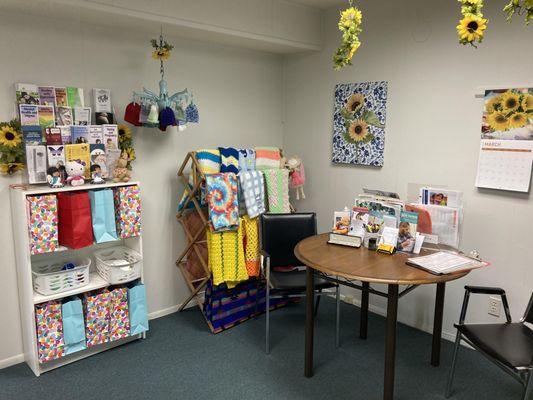 The Sunflower Room - one of our intake rooms for new clients