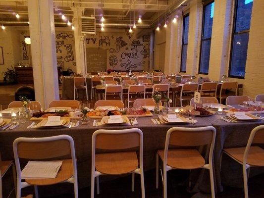 Wedding at Hubbard Lofts for 130 Guests.