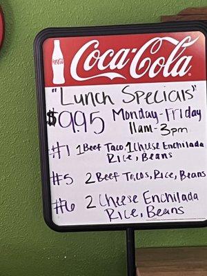 Lunch Specials