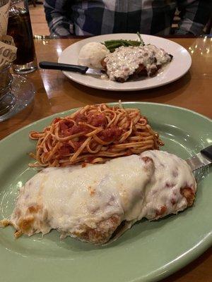 Country Fried Chicken & chicken parmigiana entrees