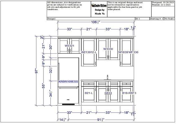 New layout for kitchen